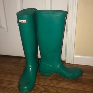 Teal Hunter rain boots